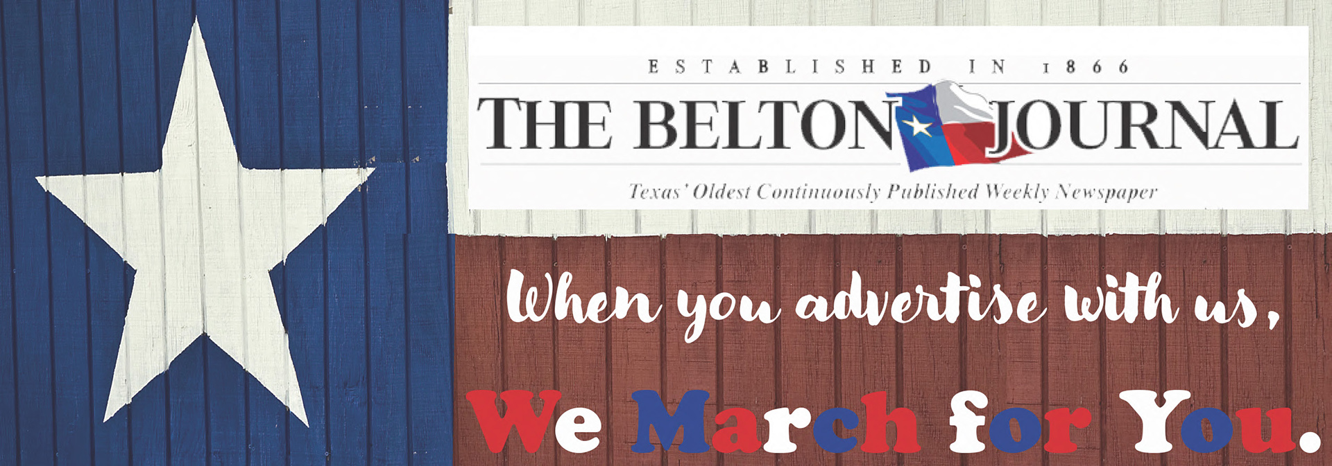 The Belton Journal - Image of website header for March 2024