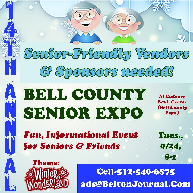 Reserve your vendor space now at the Bell County Senior Expo