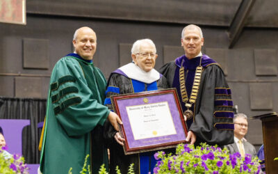 UMHB presents honorary doctorate at spring commencement